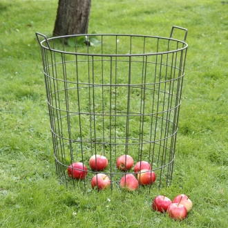 Esschert Design Drahtkorb 79 Liter, Ø500x550mm, Gartenkorb, Erntekorb, Kartoffelkorb
