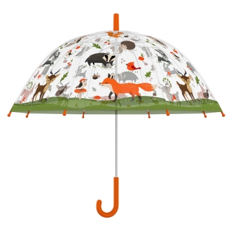 Esschert Design Kinder Regenschirm Waldtiere - Regenschirm für Kinder - KG261