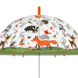 Esschert Design Kinder Regenschirm Waldtiere - Regenschirm für Kinder - KG261