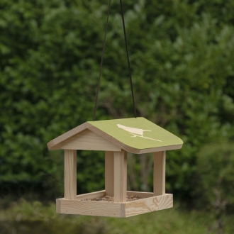 Esschert Design Futterhaus mit Aufdruck, hängend, Vogelhaus, Futterstelle, Futterstation, FB542