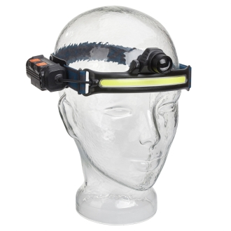 TFA LED-Stirnlampe LUMATIC HEAD mit COB-Streulicht, LED-Fokuslicht, USB, Stirnleuchte, 43.2038