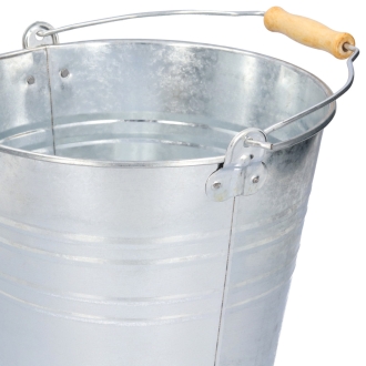 Zinkeimer 10 Liter - verzinkter Eimer mit Henkel - Garteneimer, Pflanzeimer, Dekoeimer