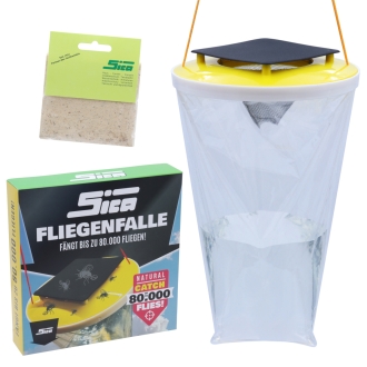 Sica Fliegenfalle 3 Liter - Mehrwegmodell - Fliegenfänger für den Außenbereich