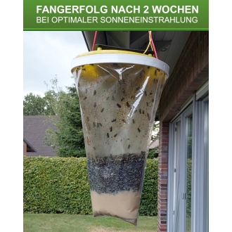 Sica Fliegenfalle 3 Liter - Mehrwegmodell - Fliegenfänger für den Außenbereich