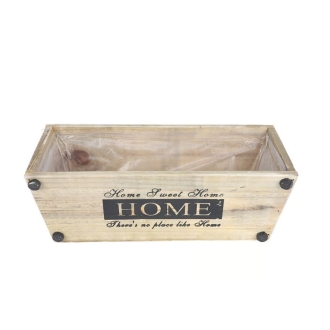 Deko-Holzkisten 3er-Set, Aufdruck "Home Sweet Home", Längen 30, 27 + 23 cm,