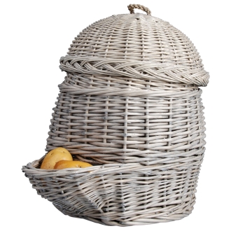 Esschert Design Kartoffelkorb, geflochtene Weide, Aufbewahrungskorb, MW43