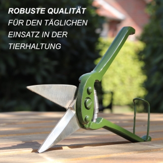 Klauenschere für Schafe und Ziegen - einseitig gezahnt - Hufschere zur Klauenpflege