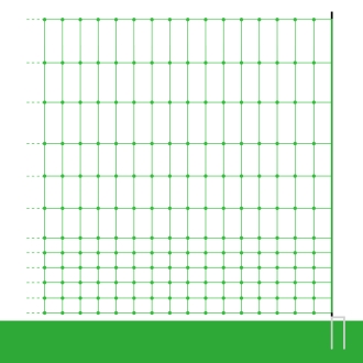 25m Geflügelnetz, Euro, 112cm, 2 Spitzen, grün, Hühnerzaun, Geflügelzaun, Hühnernetz, ohne Strom