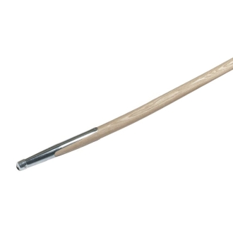 Gabelstiel Ø36x1350mm, gebogen, mit Schienenzwinge und Rundkopf, Eschenholz, lackiert