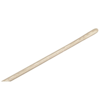 Gabelstiel Ø36x1350mm, gebogen, mit Schienenzwinge und Rundkopf, Eschenholz, lackiert