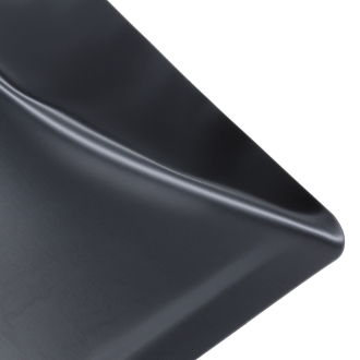 Kehrschaufel aus Metall, schwarz lackiert, Kehrblech mit Holzgriff