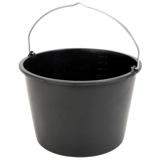 Gripline Baueimer 20 Liter, schwarz, Mörteleimer, Maurereimer, bruchsicher und formstabil