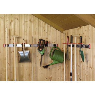 Bruns Gerätehalter, Aluminium-Wandschiene 50cm + 3 Halter - SB 3.05