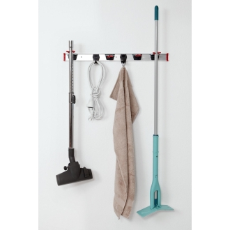 Bruns Gerätehalter, Aluminium-Wandschiene 75cm + 5 Halter - SB 5.07