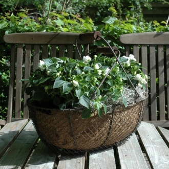 Esschert Design Drahtkörbe 3er-Set antikbraun WB5, Erntekorb, Dekokorb, Gartenkorb