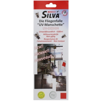 Silva 12x Fliegenfalle UV-Manschette, Fliegenfänger zur Bekämpfung von Fliegen und Insekten