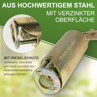 Sica Wühlmausschussfalle ohne Kartuschen - Wühlmausschussgerät mit Rieselschutz