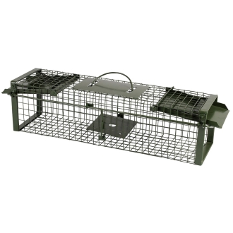 Raubwild Lebendfalle 60x17x17cm, zwei Eingänge, Drahtkasten, Rattenfalle, Katzenfalle, Marderfalle