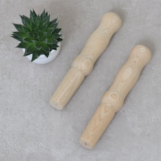 Schubkarrengriffe 25mm, Eschenholz, unlackiert, Karrengriffe, Holzgriffe - 2 Stück
