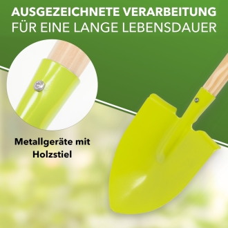 Kinder Spitzspaten Metall - kleiner Spaten für Kinder - Kinderspaten farblich sortiert