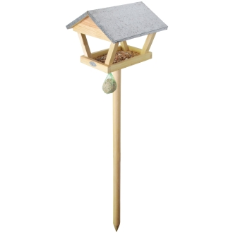 Esschert Design Futterhaus mit Stab, Futterstation, Futterstelle, Vogelhaus, FB72