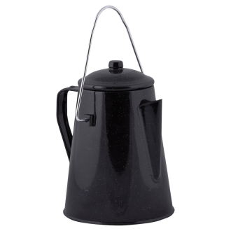 Esschert Design Outdoor Kochset FF215, 4-teiliges Emaille Kochgeschirr für Camping oder Lagerfeuer