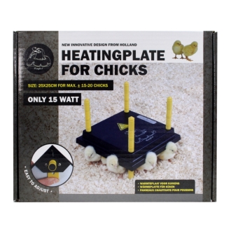 Küken-Wärmeplatte Comfort 25x25cm, 13 Watt, Heizplatte für die Kükenaufzucht