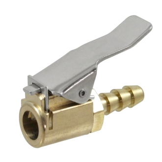 Reifenfüllmesser mit Pistolengriff, Manometer und 35cm Schlauch +3er Adapter-Set Ventilstecker