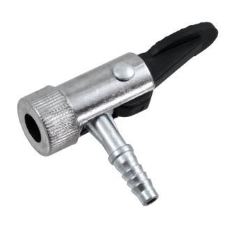 Reifenfüllmesser mit Pistolengriff, Manometer und 35cm Schlauch +3er Adapter-Set Ventilstecker