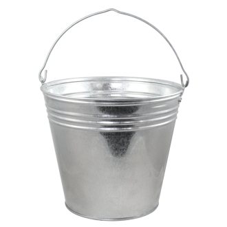 Zinkeimer Ø32x28cm, 15 Liter, Eimer aus verzinktem Metall, Dekoeimer, Pflanzeimer