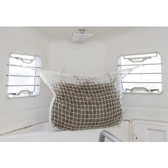 Heunetz 90x60cm, weiß, Maschenweite 3x3cm, Futternetz für Ponys und Anhänger