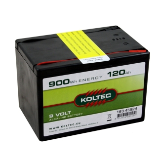 Koltec Alkaline 9V - 120Ah Weidezaunbatterie - Batterie für Weidezäune