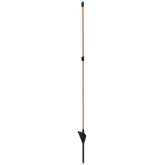 Fiberglaspfahl, 110 cm, orange, mit 2 Isolatoren, Weidezaunstab aus Fiberglas