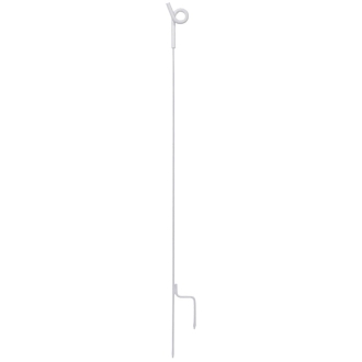 Weidezaunpfahl mit Öse 105cm, Ösen-Metallpfahl, weiß lackiert