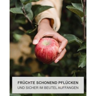 Obstpflücker mit Teleskopstiel 180-315cm - Apfelpflücker - Obstsammler mit Aluminiumstiel