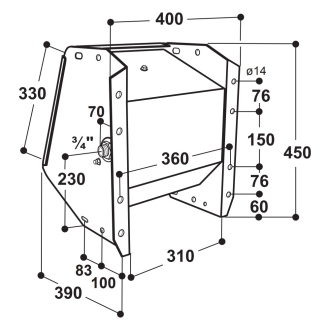 Suevia Ventil-Trogtränke Mod. 500 aus Edelstahl für Rinder und Kühe - 130.0500