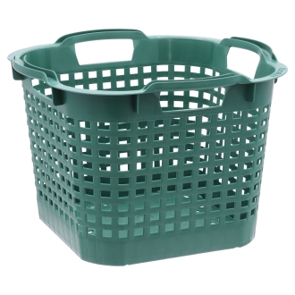 Gartenkorb 25 Liter, grün, Ø390x280mm, stapelbarer Obstkorb, Erntekorb, Universalkorb