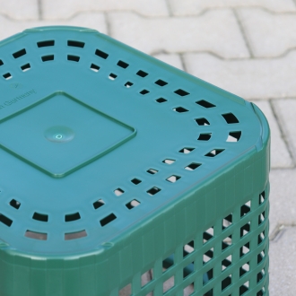Gartenkorb 25 Liter, grün, Ø390x280mm, stapelbarer Obstkorb, Erntekorb, Universalkorb