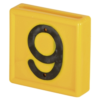 Nummernblock Standard, gelb, Block-Nummer: 6 (SECHS) bzw. 9 (NEUN)