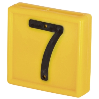 Nummernblock Standard, gelb, Block-Nummer: 7 (SIEBEN)