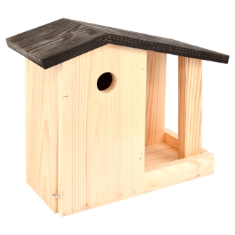Esschert Design Futter-Vogelhaus Kombi 2in1, Nistkasten mit Futterstelle, NK89