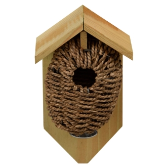 Esschert Design Nistkasten Seegras, Zaunkönig, Vogelhaus, Nestbeutel, Nesthöhle, NKBS