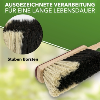 Kehrgarnitur: Kehrblech und Rosshaar Handfeger, Kehrset mit Stubenhandfeger