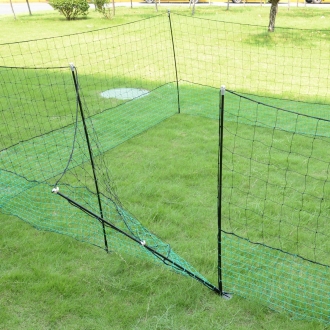 12m Geflügelzaun mit Zugangstor, 125cm, 6 Pfähle, 2 Spitzen, mobiler Hühnerzaun, Geflügelnetz