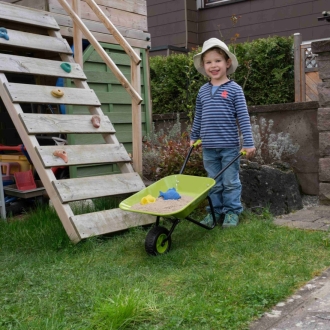 Freund-Victoria Kinderschubkarre 68088, grün, Metall, Schubkarre für Kinder