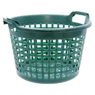 Jopa Gartenkorb 15kg, grün, rund, Ø410x280mm, Erntekorb aus Recycling-Kunststoff
