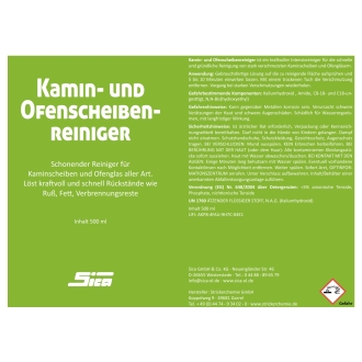 SICA Kamin- und Ofenscheibenreinger 500ml, Pumpspray, für Kaminscheiben und Ofenglas