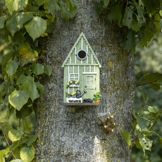 Esschert Design Nistkasten Gartenhaus - Meisenkasten - Vogelhaus für Meisen