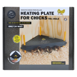 Küken Eck-Wärmeplatte Comfort 40x40cm, 24 Watt, Dreieck-Heizplatte für die Kükenaufzucht