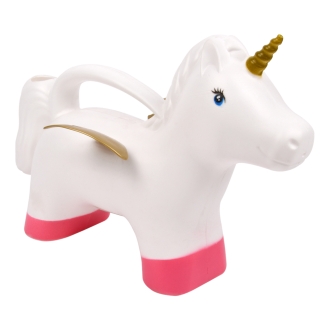 Esschert Design Gießkanne Einhorn 1,7 Liter, TG252, Kinder-Gießkanne, Kunststoff, weiß